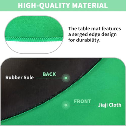 Large Round Tabletop Game Playmat,Rubber Table Mat Suitable for Playing Poker,Card,and Roleplaying Games.(80cmGreen) - color: 80*80*0.2cmgreen, size: 80*80*0.2cm