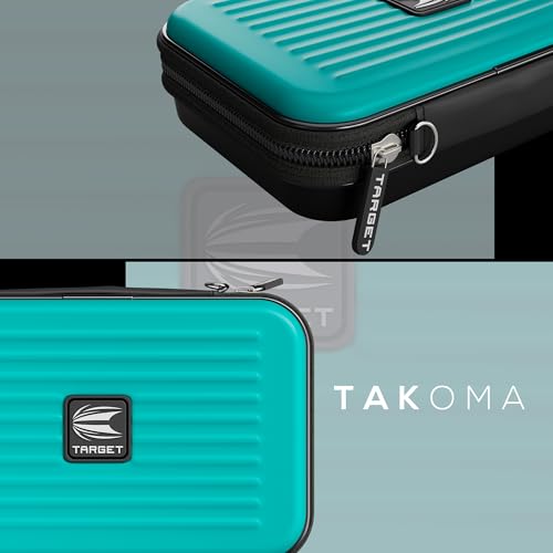 Target Darts Takoma XL Darts Wallet Case, Aqua – Holds 6 Darts, Protective EVA Holder with Double Zip Lock Pouches – Professional Dart Accessories - color: Aqua