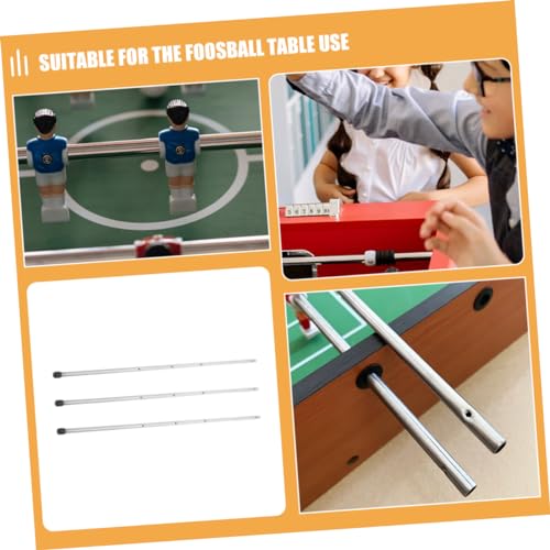 Happyyami 3pcs Enhance Your Game Table Soccer Rod Metal Operation Pole Desk Soccer Machine Accessory for Boys and Girls