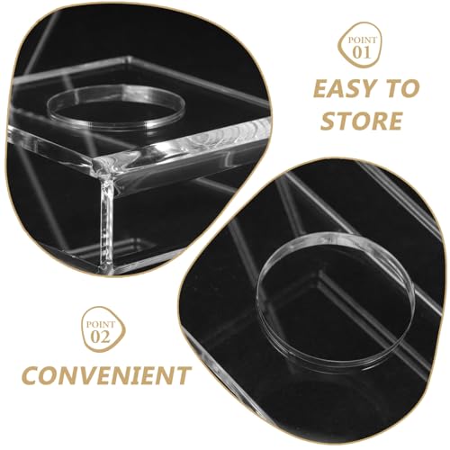 HANABASS Acrylic Table Tennis Paddle Holder Display Stand Clear Ping Pong Racket Organizer Space Saving for Home Office Game Room