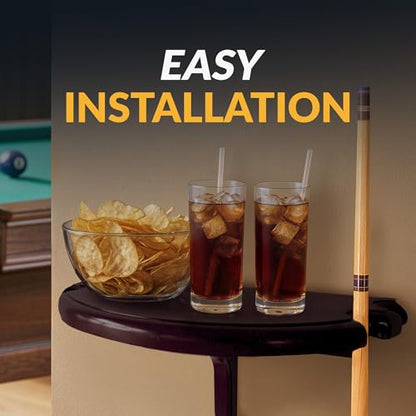 Hathaway Premium Half Moon Wall Shelf - color: Mahogany Finish