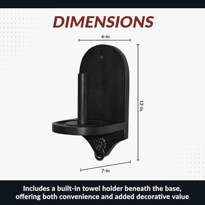 Hathaway Premier Wall-Mounted Cone Chalk Holder, Black