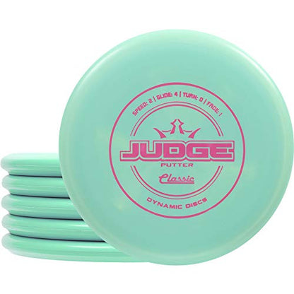 Dynamic Discs Judge Disc Golf Putter, Men and Women Frisbee Golf Putter Set, 170g+, Discs Golf Color & Stamp Will Vary, 5 Pack - style: Classic