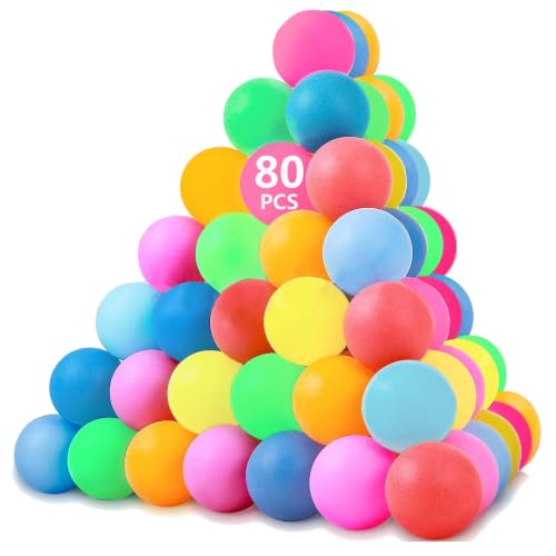 XIPEGPA Table Tennis Balls 30 or 80 Pack Ping Pong Balls 40 mm Entertainment Plastic Balls for Game Party Sports Activities Fun Games Handicrafts