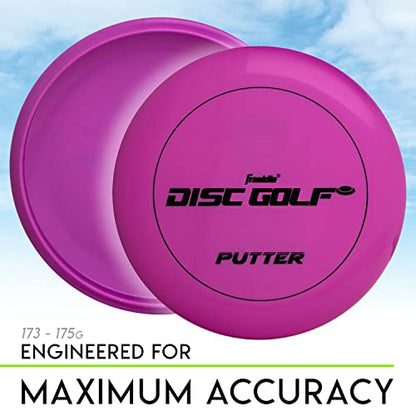 Franklin Sports Disc Golf Discs Set - Disc Golf Equipment Starter Set - style: Orange/Blue/Pink