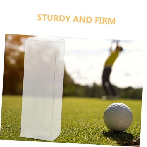 4pcs Clear Pet Golf Display Case Transparent Foldable Packaging Box for Home Office Showcase Your Collection Versatile Storage Options