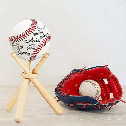 Baseball Stand and Holders, Display Case for Balls, Wooden Bat Display Stand, Centerpieces for Tables - for Kids and Sports Lovers (1)