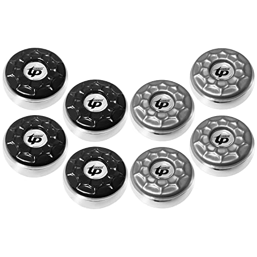 Shuffleboard Pucks,(Dia.53mm 2-1/8'') Mini Shuffleboard Pucks Set, Shuffleboard Pucks Equipment for Family Fun Home Game - color: Grey&Black