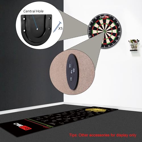 CyeeLife Dartboard Mounting Bracket,Dartboard Bracket Hanging Dartboards Professional,Black - size: O Shaped