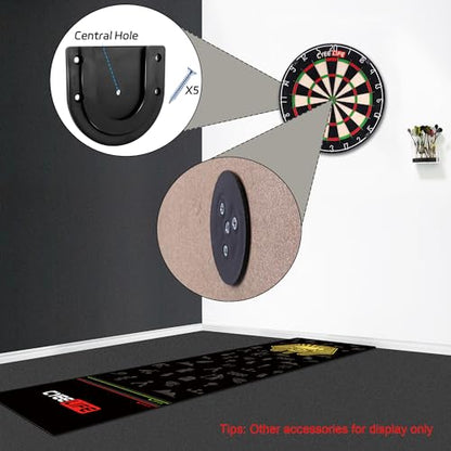 CyeeLife Dartboard Mounting Bracket,Dartboard Bracket Hanging Dartboards Professional,Black - size: O Shaped