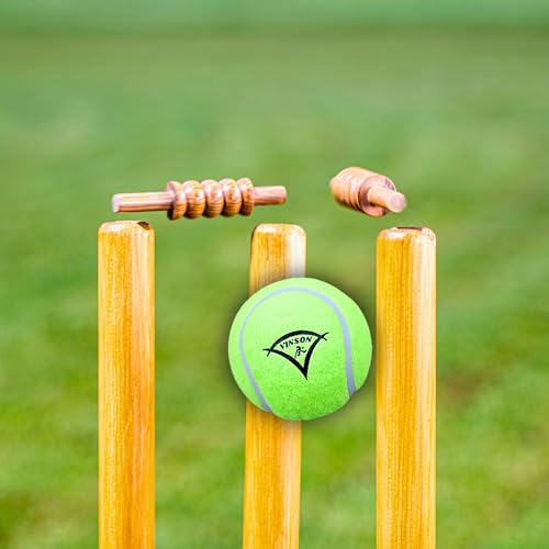 Junior Cricket Kit Set - Pack Includes Stumps, Wickets, Stands, Bat and Ball | Durable Constructions & Designed for Juniors | Indoor & Outdoor Cricket Playing Set for Kids | Birthday Gift