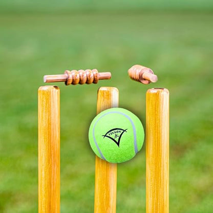 Junior Cricket Kit Set - Pack Includes Stumps, Wickets, Stands, Bat and Ball | Durable Constructions & Designed for Juniors | Indoor & Outdoor Cricket Playing Set for Kids | Birthday Gift