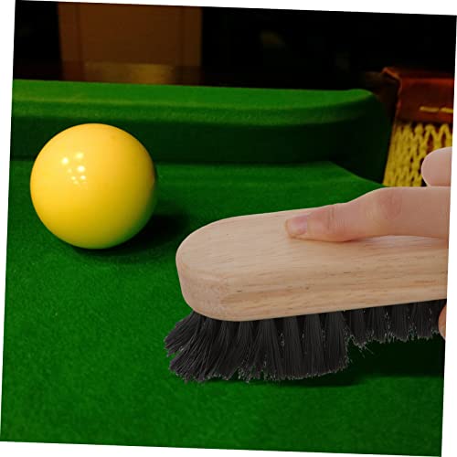 LIOOBO Gentle Billiards Brush Set Pool Table Brush for Felt and Rails Cleaning Brush 2 in 1 Billiard Table Tool