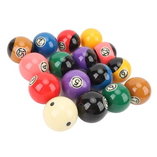Billiard Balls Set, Resin High Friction Professional TV Pool Balls Set for Tournament Practice 2.25in