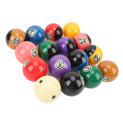 Billiard Balls Set, Resin High Friction Professional TV Pool Balls Set for Tournament Practice 2.25in