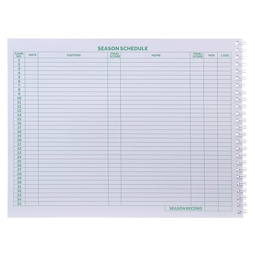 Murray Sporting Goods Classic Basketball Scorebook - 35 Games Green Score Keeper Book | Stat Tracker Scoresbook for Youth Basketball