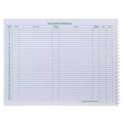 Murray Sporting Goods Classic Basketball Scorebook - 35 Games Green Score Keeper Book | Stat Tracker Scoresbook for Youth Basketball