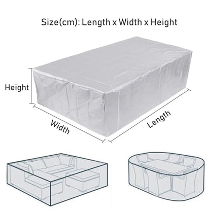 1pc 7ft 8ft 9ft Billiard Table Cover Waterproof Dustproof Resistant Snooker Protector With Locking rope(Silver,260x135x82cm) - color: Silver, size: 260x135x82cm