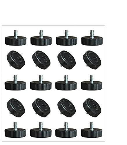 Table Base Leveler (Table Base Glide) for Restaurants & Homes, Adjustable, Thread #1/4-20, 20 pcs per Pkg (20)