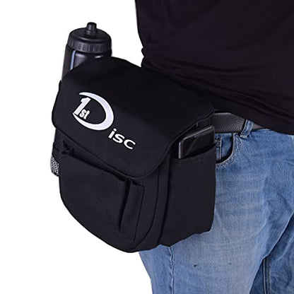 Disc Golf Set- Putter, Mid-Range, Driver, Mini Disc, Towel with Bag - color: Black