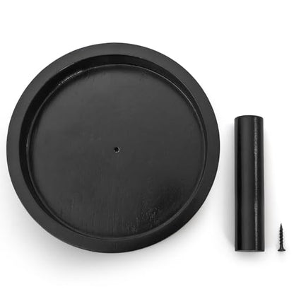 Pumtus Wood Cone Talc Bowl, Tabletop Cone Chalk Holder, Black Pool Hand Chalk Organizer, Portable Billiard Chalk Bowl, Pool Sports Accessories for Billiards Table,Game Room