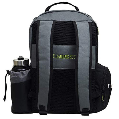 MVP Disc Sports Shuttle Disc Golf Backpack Bag (Choose Your Style and Color) - color: Gray/Lime, style: Without Velcro Side Panel