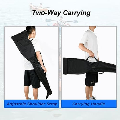 Cosmos Kayak Paddle Bag Carrying Holder Boat Canoe Paddles Case Storage Bag for Holding 2-Piece Adjustable Kayak/Dragon Boat/OC Paddles Up To 51 inch - Mesh Design in Shoulder Strap & Carry Handle