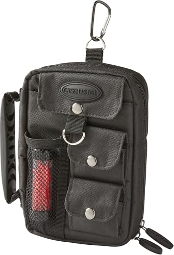 Casemaster Pioneer Dart Wallet with Nomad Dart Case Holder, Holds 3 Steel Tip or Soft Tip Darts, Accessory Pockets, Black