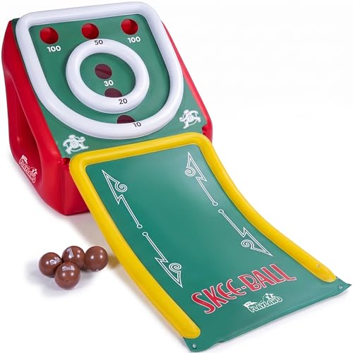 NSG Playland Inflatable Outdoor Toys, Backyard Party Carnival Game for Kids & Family, Basketball Hoop, Arcade Toss Game