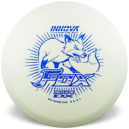 Innova Proto Glow DX Fox – Glow in the Dark Disc Golf Mid-Range Disc, Far Gliding Mid-Range Disc - size: 165-169g
