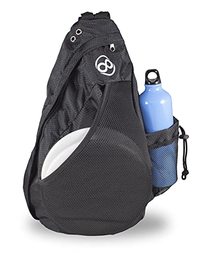 Disc Golf Backpack Slinger Bag | 6-12 Discs | Multiple Colors - color: Black