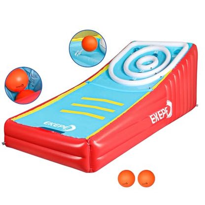 EKEPE Inflatable Score Ball Game, Carnival Yard Games for Kids and Adults, Inflatable Giant Game Toys with 2 Sponge Ball, Family Arcade Games for Indoor and Outdoor