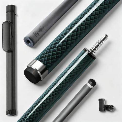 Carbon Fiber Pool Cue Stick - Low Deflection Professional Pool Sticks for Adults, Premium Carbon Shaft Billiard Cue with 3/8-8 Joint, Multi-Layer Tip, Wrapless Grip - color: Sapphire Blue, size: 12.5mm