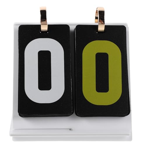 UPKOCH Flip Scoreboard: 2-Digital Mini Tabletop Scoreboard for Sports - Portable Score Keeper Flipper for Soccer Basketball Volleyball Baseball Card Games