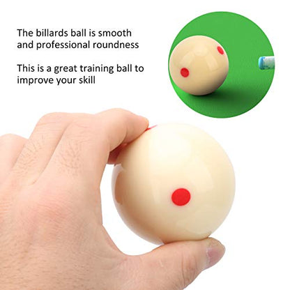 CDQL Billiard Training Cue Ball with 6 Red Dots - 57.2mm Pool Standard Training Ball - DotSpot Practice Cue Ball - Billiard Accessory - color: Red Dot