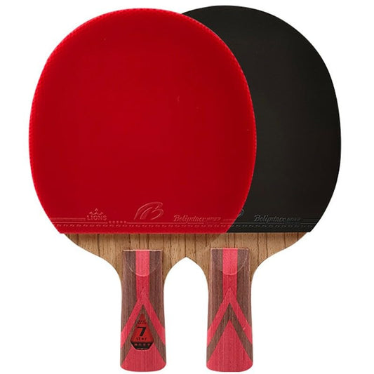 Ping Pong Paddles Set of 2, High Performance Professional Table Tennis Paddles, Carbon Fiber Table Tennis Racket Set, 7-Layer Bottom Plate, Competition Rubber - color: A
