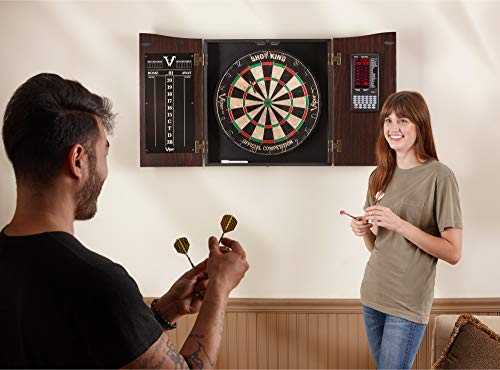 Deluxe Dartboard Cabinet with Integrated Pro Score and Cricket Scoreboard - style: Cabinet Only