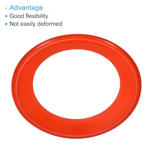 PATIKIL Flying Rings, PP Plastic Flying Discs for Sports Outdoor Playing Game Beach Pool Camping - color: Red