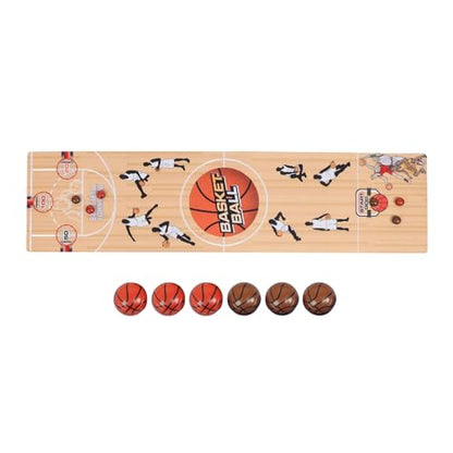 Table Curling Balls Game - Fun Indoor Basketball Version for Family Interaction & E Onal Play, Includes 6 Balls & Game Mat