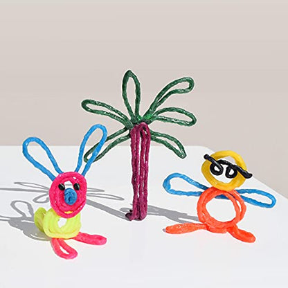 Wikki Stix Doodler Travel Toy for Kids – 24 Reusable Wax Sticks for Sensory Play, Screen-Free Airplane & Road Trip Activity, Mess-Free Fidget Craft for Ages 3+ Made in USA