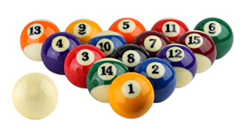 Champion Deluxe 2-1/4" Billiard Pool Ball Set Complete 16 Ball Set (Several Style Available) - color: Premium Pool Balls Set