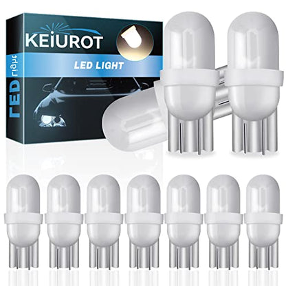 Keiurot 555 Bulb T10 194 DC AC 6V 6.3V for Pinball Led Bulbs Arcade Pinball Machine Light Bulb Lamp Warm White Nonpolarity, Pack of 10 - color: Warm White, size: T10