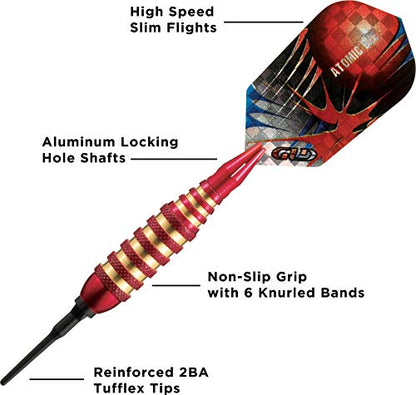 Viper Atomic Bee Soft Tip Darts, 16 Grams - color: Red