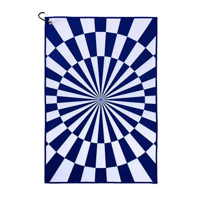ZEETY Golf Towel with Carabiner Clip – 16"x24" Kaleidoscope Pattern Microfiber Golf Towels – Unique Golf Accessories & Golf Gifts for Men & Women (Blue) - color: Blue
