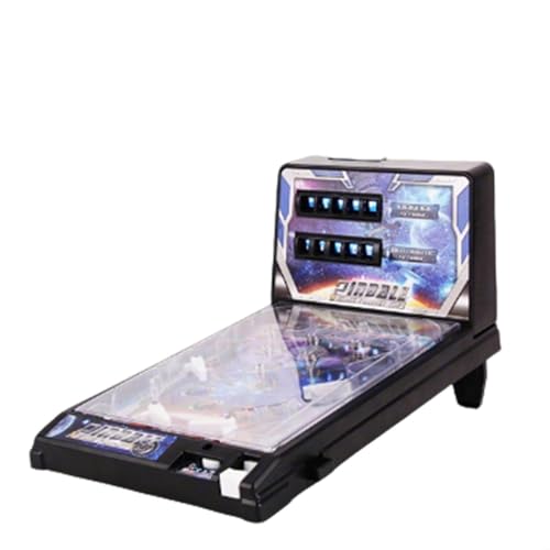 Desktop Electronic Pinball Machine, Home Retro Arcade Ball Shooting Toy, Tabletop Pinball Favor for Kids Birthdays, Action and Reflex Pinball Game with Scoreboard