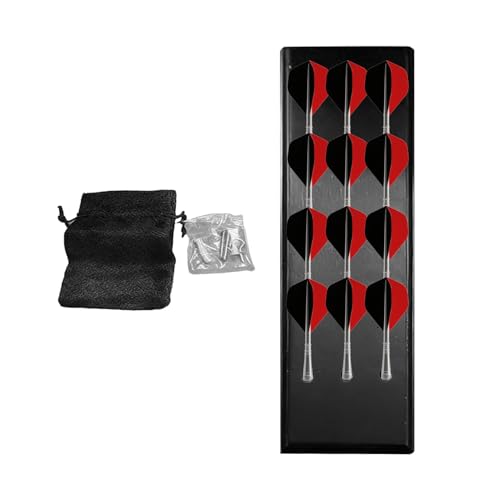 Dart Holder, Wooden Wall Mount with 12 Holes – Dart Organizer with Storage – for Game Room, Bar, Man Cave, Basement, Apartment, Garage, Home, Workplace
