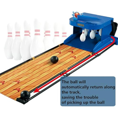 Bowling Alley for Home,Bowling Set Kids,Electronic Bowling Alley Game,Indoor Bowling Ball Sports Game Console,Automatic Reset/Lighting/Simulation Sound Effect,for Children and Adults,3.5m/11ft - size: 3.5m/11ft
