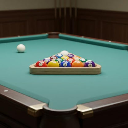 Solid Wood Pool Ball Rack, Billiard Ball Triangle Rack 2-1/4" for 15-Ball, Pool Table Balls Holder Positioning Frame