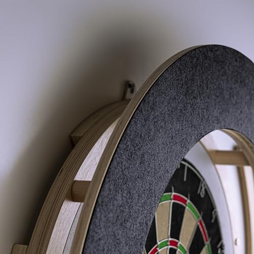 Dart Board Cabinet Set with LED Light; Bristle Dartboard, Built in LED Light, Darts and Chalkboards - color: Black
