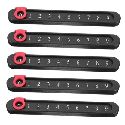 Toddmomy 5pcs Billiard Score Keeper Mini Tabletop Score Counter for Snooker Games for Pool Table for Home Office Competitive Play